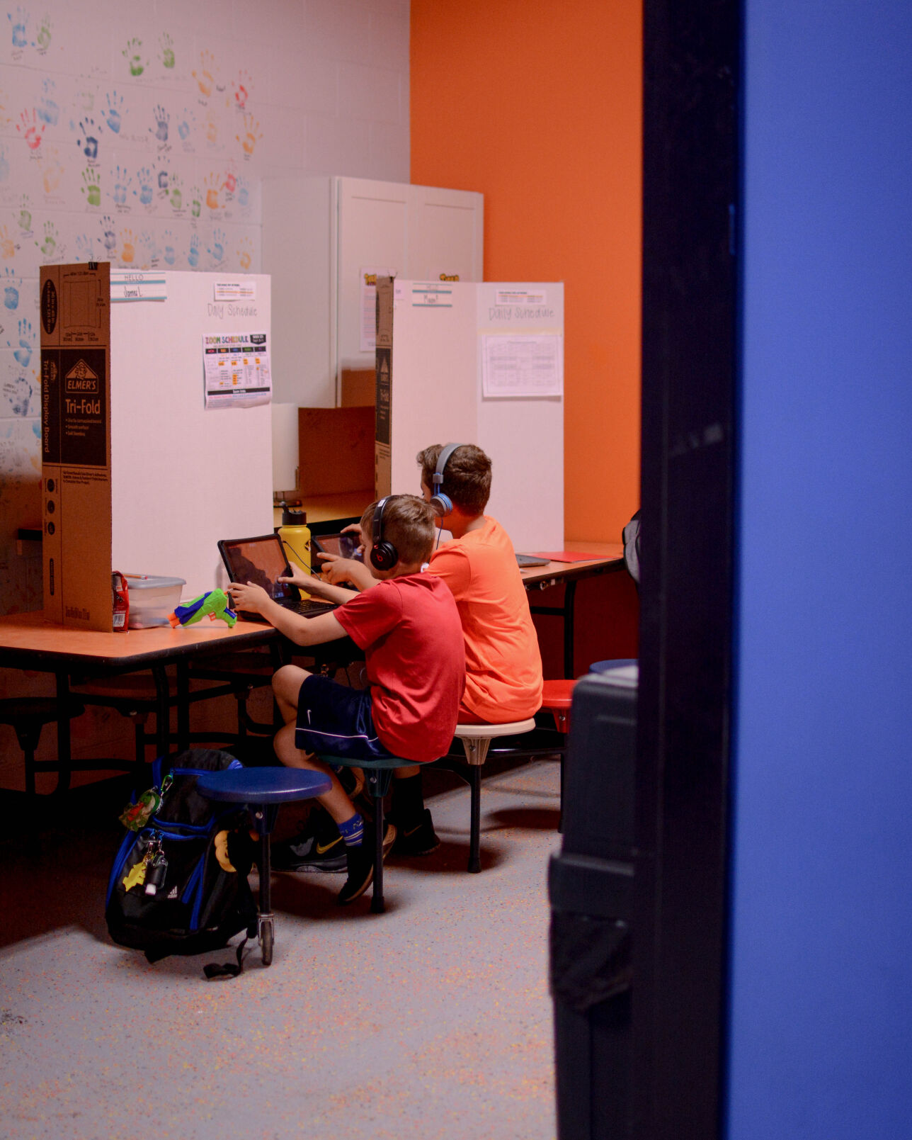 Children from around Columbia attend their virtual classes